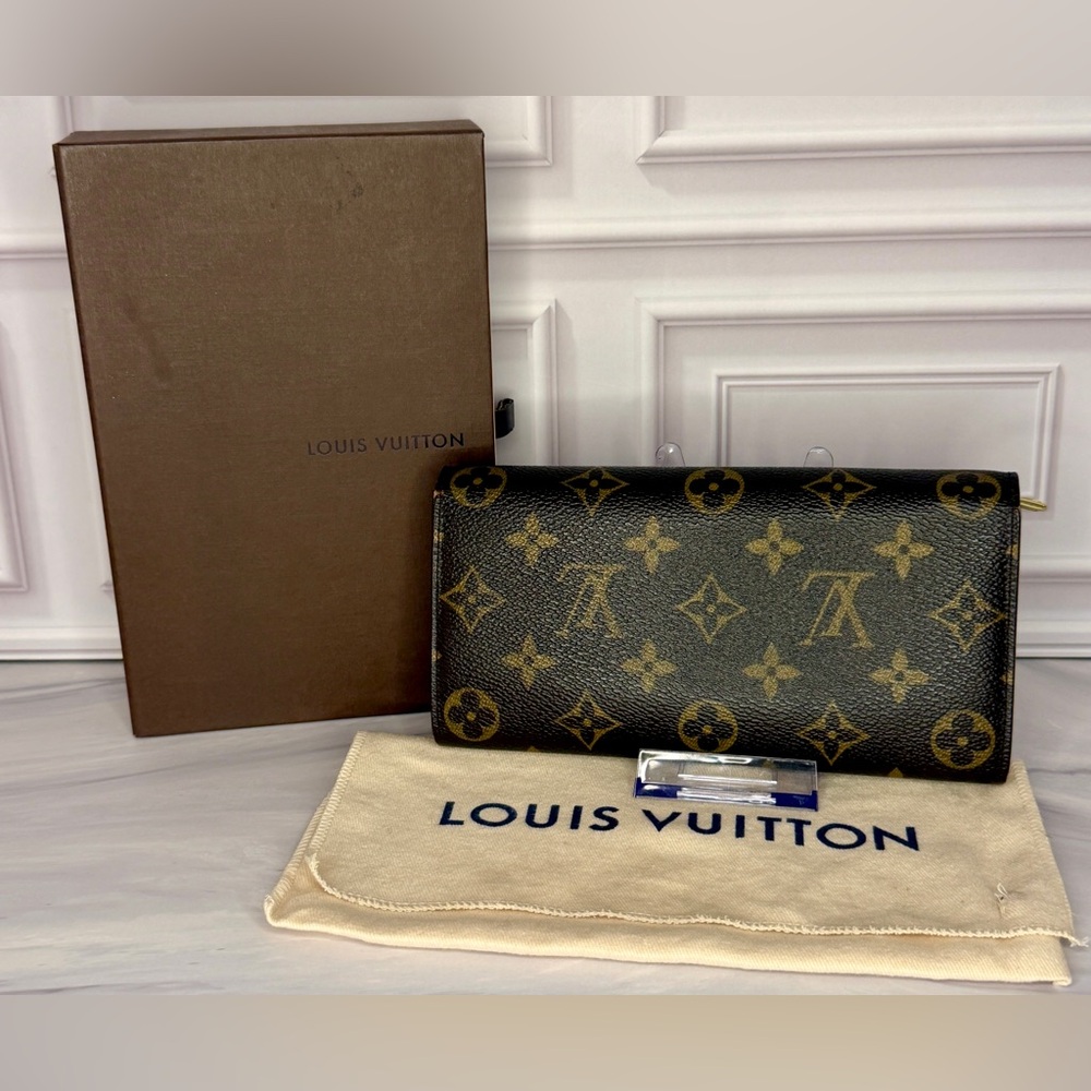 Louis Vuitton Monogram Sarah Wallet – Full Size Flap | Full Set | Vintage Icon - Picture 3 of 9